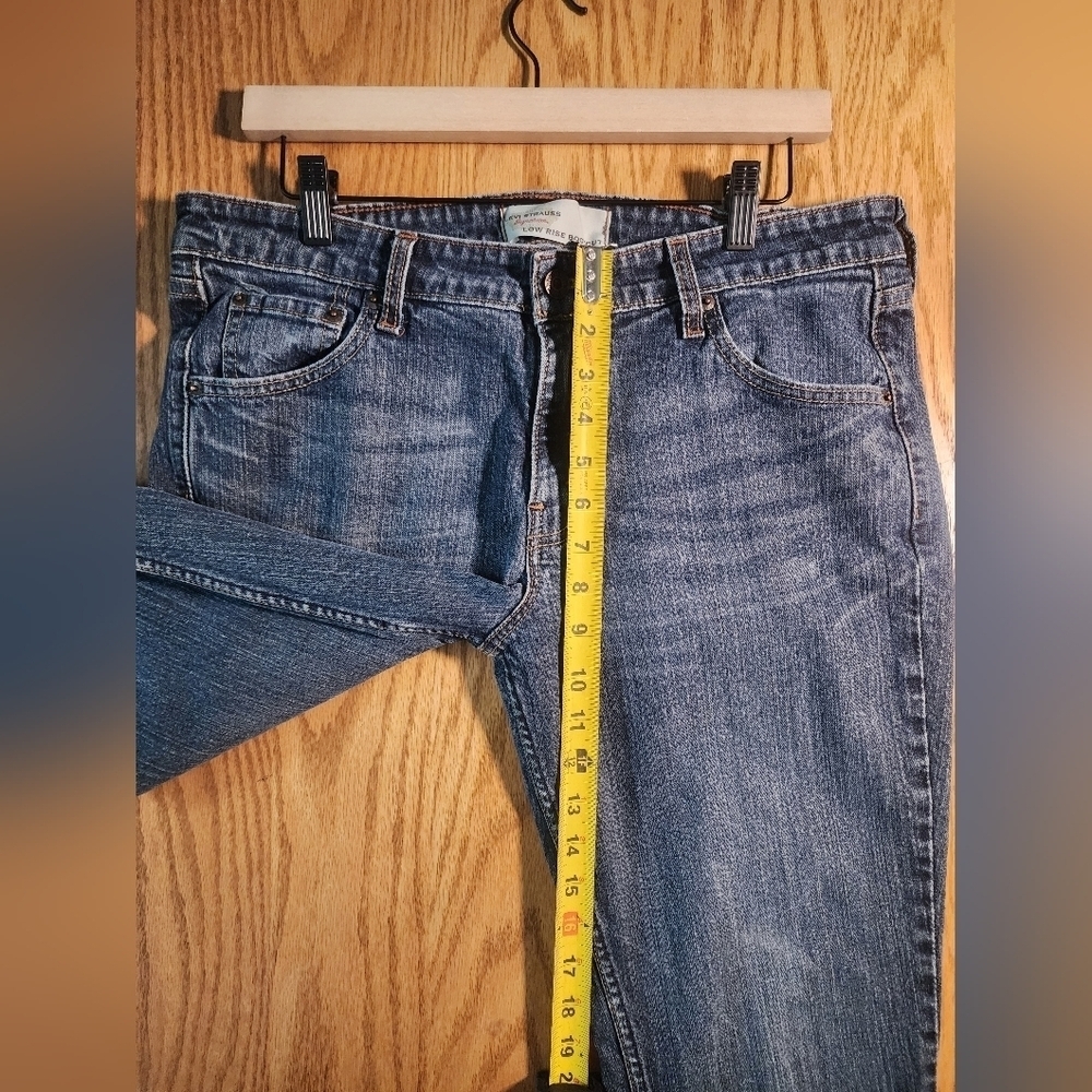 Levi Strauss Signature Jeans Low Rise Bootcut Misses 12 LONG Y2K Vintage Levis - Picture 6 of 14